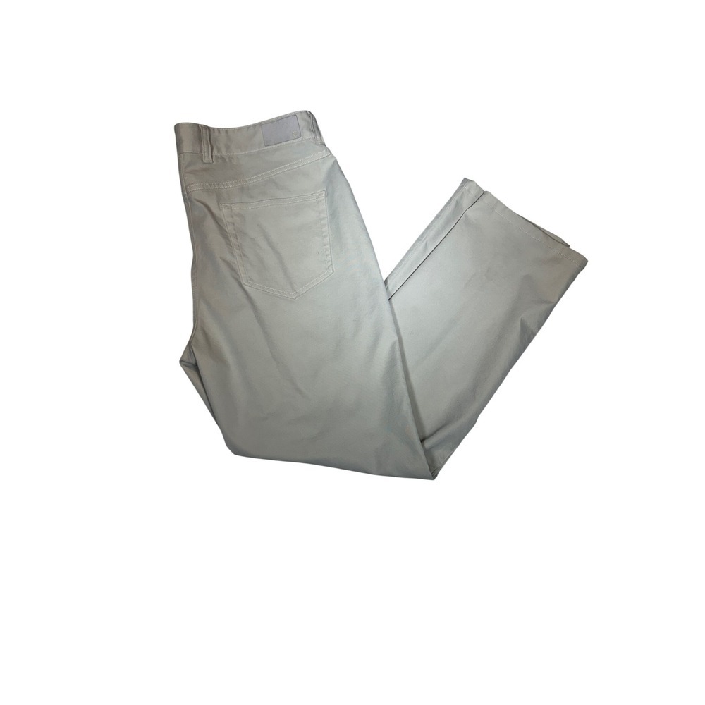 Peter Millar Mens 5-Pocket Performance Pants Light Khaki Stone 35x27